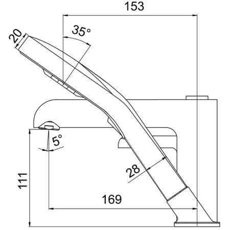 Смеситель на борт ванны Gappo G03-6 G1103-6