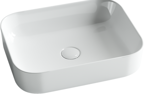 Умывальник чаша накладная прямоугольная Ceramicanova Element 500*390*130мм, Белый, CN6011
