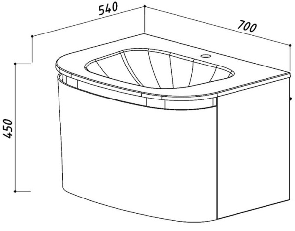 Умывальник Belux Темза ТЕ-700 , белый