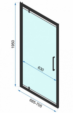 Душевая дверь Rea Rapid Swing 70 REA-K6407