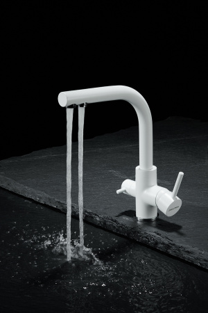 Смеситель для кухни Paulmark ESSEN Es213011-431TW, белый матовый полностью