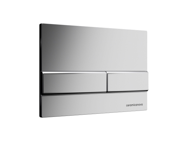 Система инсталляции для унитазов CERAMICANOVA Envision с кнопкой смыва Flat цвет хром матовый, креплениями, CN1002M