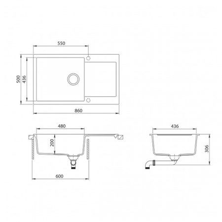 Кухонная мойка AquaSanita Tesa plus SQT 104 111 AW silica