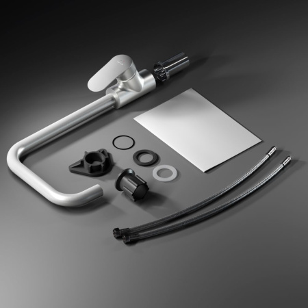 F8006011 Like, Смеситель для кухни AM.PM G-образный излив, сатин