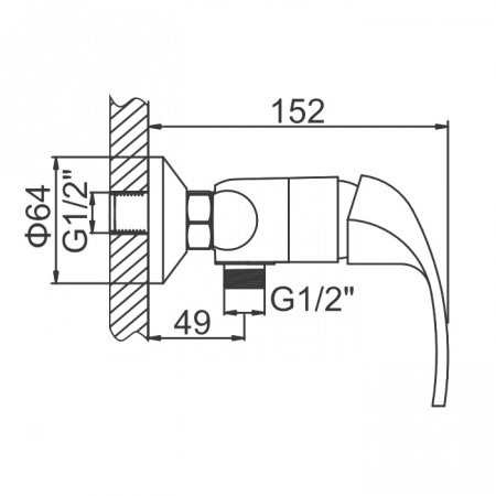 Смеситель для душа Ledeme H35 L2035