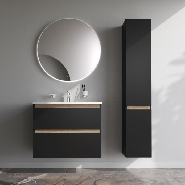 M85AFHX0802BM X-Joy База под раковину AM.PM, подвесная, 80 см, 2 ящика, черный матовый