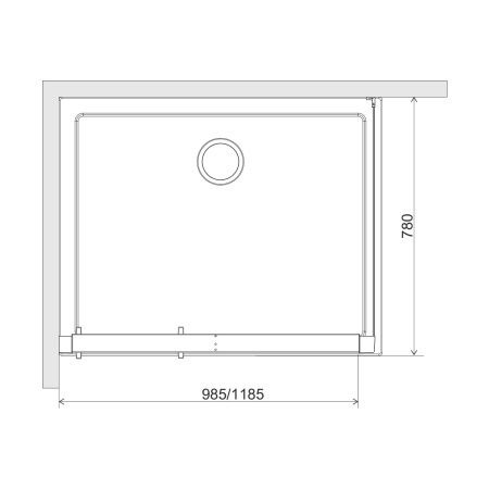 Душевой уголок Roxen Caspia 55060-120B 120x80, прозрачное стекло/профиль черный