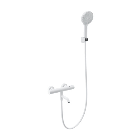 Смеситель для ванны с душем и термостатом WONZON & WOGHAND, Белый матовый (WW-B2065-A1-MW)