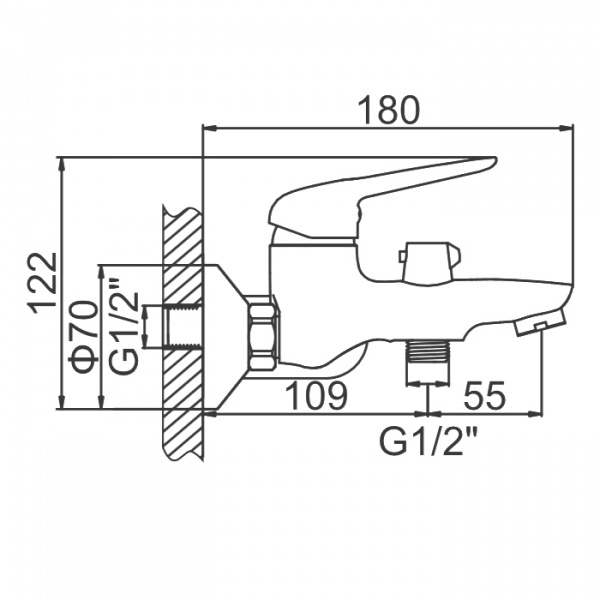 Смеситель для ванны Ledeme H48 L3248