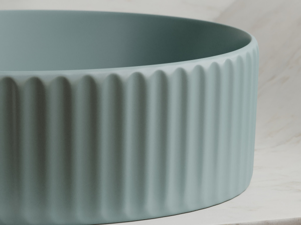 Умывальник чаша накладная круглая Ceramicanova Element 360*360*115мм, зеленый матовый, CN6057MLG