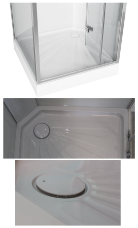 Кабина BELLA90T душевая без крыши Ceruttispa (90x90x215-225)