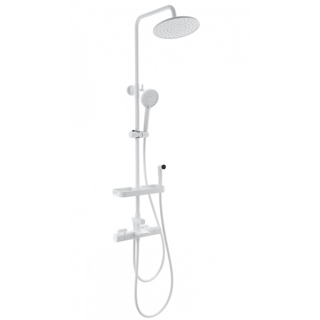 Душевая система с техническим душем и термостатом WONZON & WOGHAND, Белый матовый (WW-C3017-A1-MW)