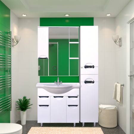 Шкаф-пенал Misty Жасмин 35 прав. белая эмаль Б/К П-Жас05035-011БкП