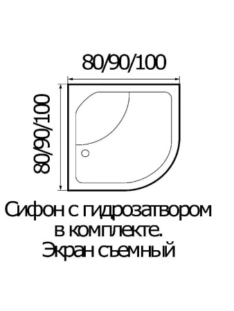 Душевой поддон Wemor WEMOR 100/44 C