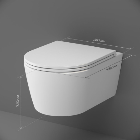 C8F1700SC Func подвесной унитаз 49 см FlashClean с сиденьем микролифт