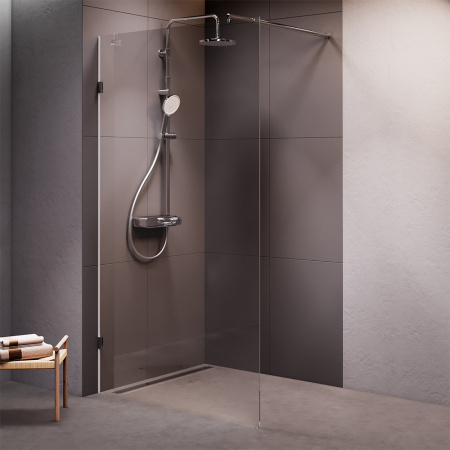 W94UWI-110-F1-MTE X-Joy Душевая перегородка AM.PM 110x195, стекло прозр. 8 мм + покрытие, фурнитура мат хром