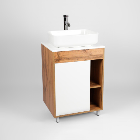 Тумба VIANT "Бостон" 1 ств со столешницей L56  500х560х820 (VBOS56N-T1ST)