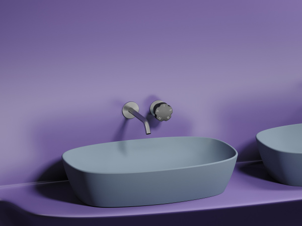 Умывальник чаша накладная овальная Ceramicanova Element 600*380*138мм, Серо-голубой матовый, CN6049MHL