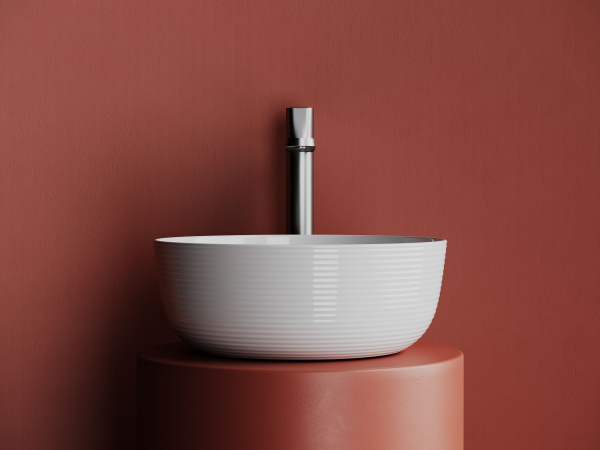 Раковина накладная круглая Ceramicanova Element 356*356*135, белый, CN6073