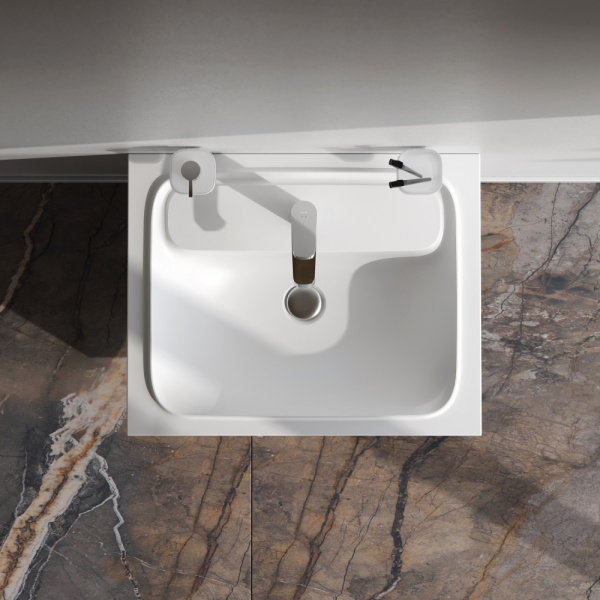 M8FWPC0600WM Func, Раковина мебельная AM.PM, литьевой мрамор, 60 см, цвет белый матовый