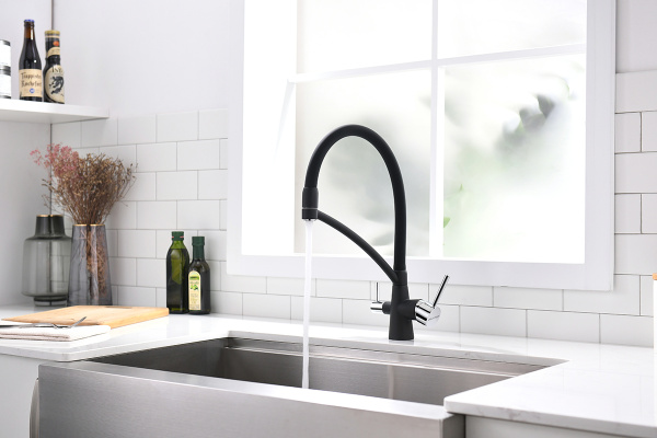 Смеситель для кухни Paulmark SIЕGEN Si213111-401, антрацит