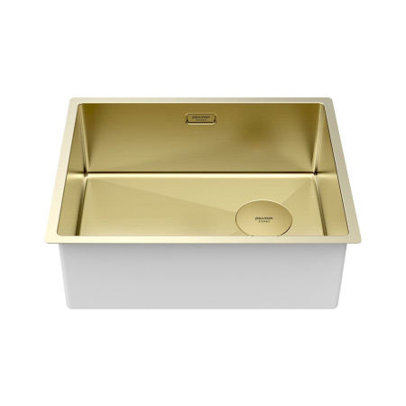 Мойка Paulmark NEXT-SKEW 54 UNI PM885444-LG 440х540х200 мм, нержавеющая сталь, светлое золото