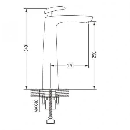 Смеситель для раковины Rose R2411F белый/хром