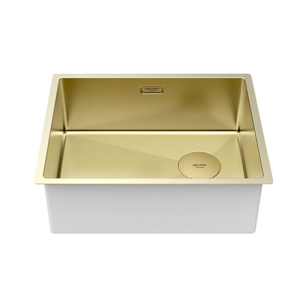 Мойка Paulmark NEXT-SKEW 54 UNI PM885444-LG 440х540х200 мм, нержавеющая сталь, светлое золото