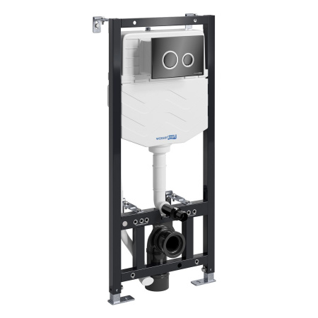 Система инсталляции для унитазов c клавишей смыва WasserKRAFT Aller 10TLT.010.ME.PB01 черный