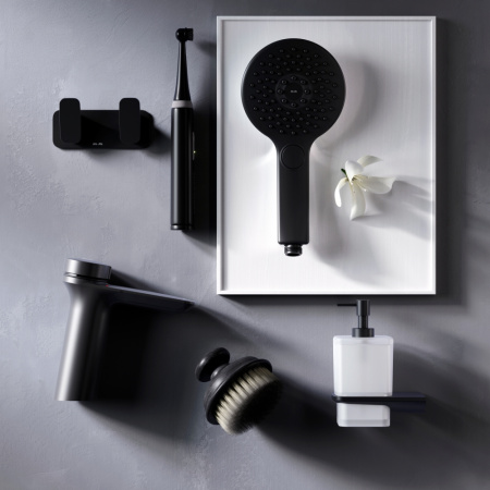 F50A02522 Inspire V2.0, TouchReel Смеситель для умывальника AM.PM, излив 125 мм, черный.