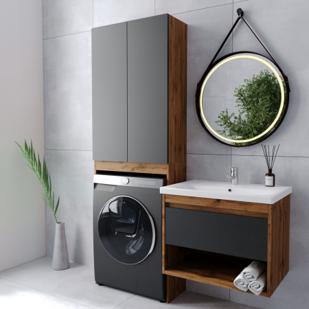 Тумба VIANT "Бостон" COMO 80 1 ящик подвесная графит 425х760х500 (VBOS80COG-T1YP)