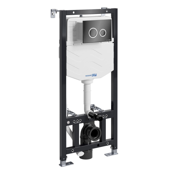 Система инсталляции для унитазов c клавишей смыва WasserKRAFT Aller 10TLT.010.ME.PB01 черный
