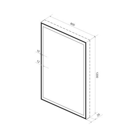 Зеркало с фронтальной LED-подсветкой Wellsee 7 Rays' Spectrum 172201410