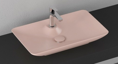 Раковина ISVEA SistemaY Clear накладная 644*395*125 1 цвет лососевый матовый 10SY50065SV-2S