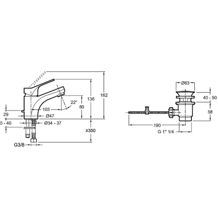Смеситель для раковины Jacob Delafon Brive E75760-CP Хром