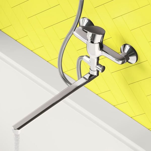 D1095000 Norma Смеситель для ванны и душа AM.PM с универсальным изливом и душевым набором