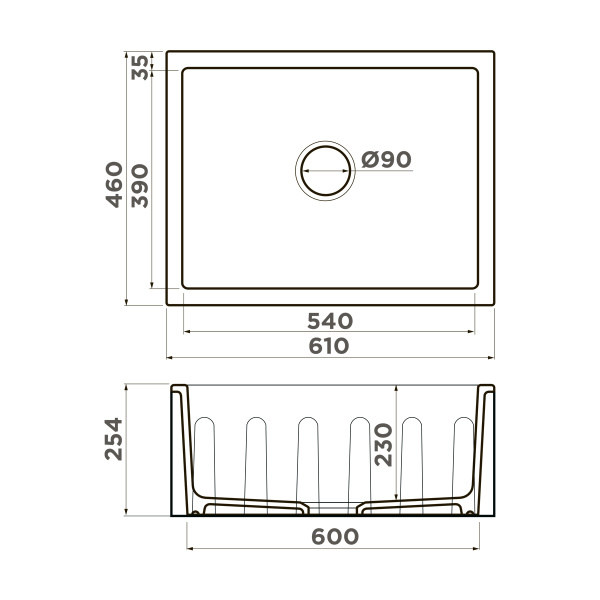 Кухонная мойка Omoikiri Mikura 61-TO Matt Natceramic/toscana 4911258