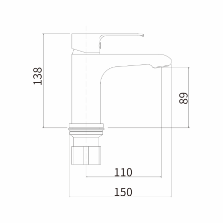Смеситель для раковины FASHUN A1082-8, белый