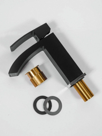 Cмеситель для раковины Hansberge H1077 Черный хром