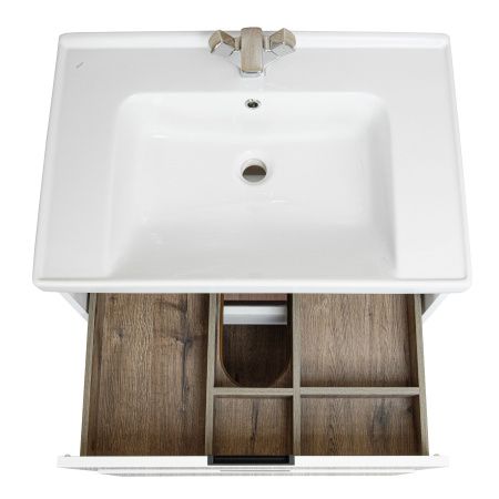 Тумба подвесная BRIZ Вена 60 с умывальником Грэйс, 239 03-18060-15 00 БЕЛ