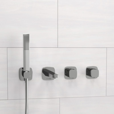 Встраиваемый комплект для ванны WasserKRAFT с лейкой и изливом A8651.312.314.326.087.103