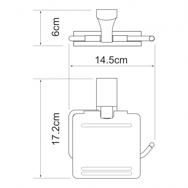 Держатель туалетной бумаги WasserKRAFT Leine K-5025W