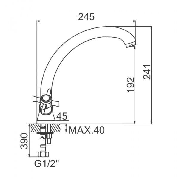 Смеситель для мойки Ledeme H11 L5911