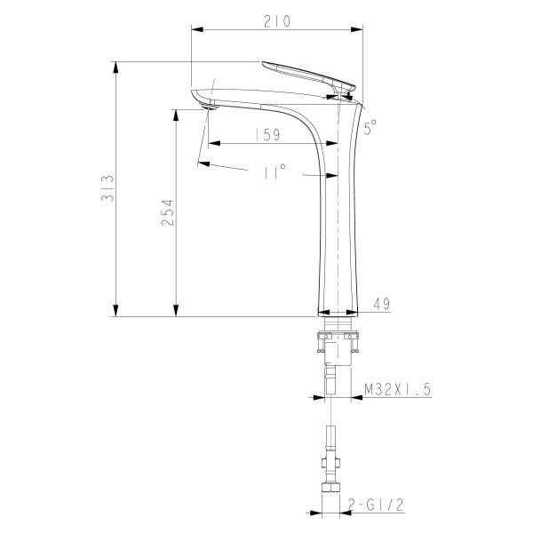 Смеситель Lemark Bellario LM6809C для раковины