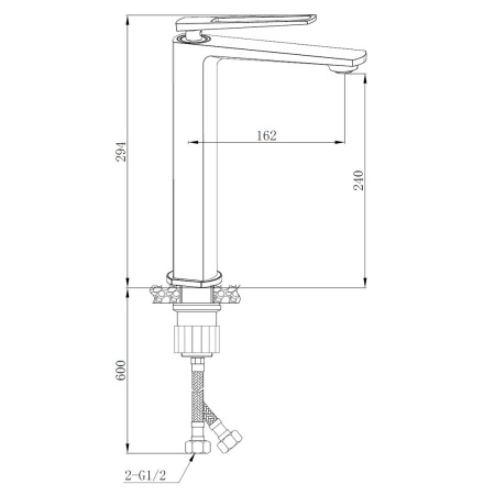 Смеситель CHIKA XL для раковины, высокий, хром BOCH MANN BM8590