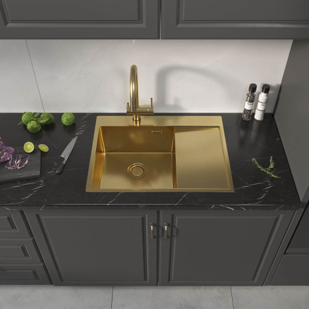 Кухонная мойка Reflexion Maggiore RX2365GD брашированное золото
