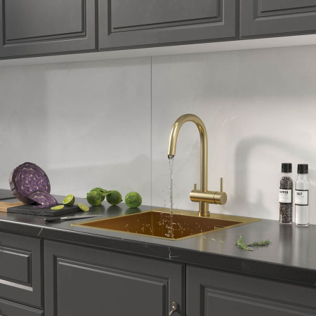 Кухонная мойка Reflexion Iseo RX2246GD брашированное золото