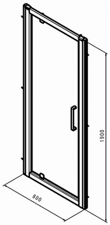 Душевая дверь Kolo Geo 560.115.00.3 Pivot 80 см, Reflex