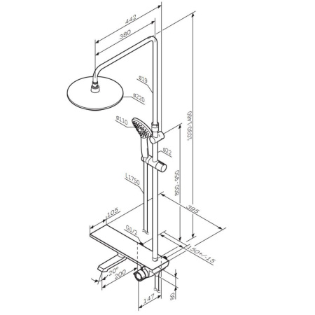 Душевая система AM.PM F0790700 Gem