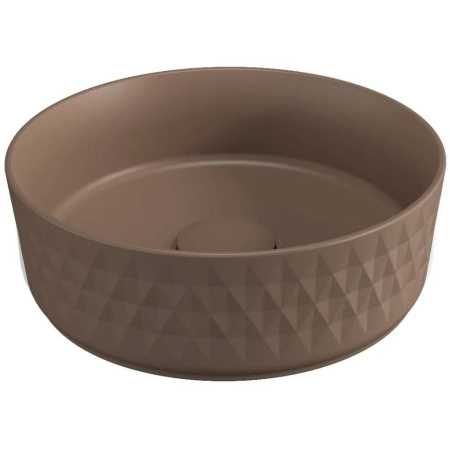 Раковина накладная ISVEA Davanti круглая 36см, цвет коричневый матовый 10NF67036SV-2H